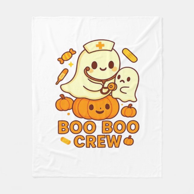 Cobertor De Velo Boo Boo Crew Nurse Ghost Classic T Shirt (Frente)