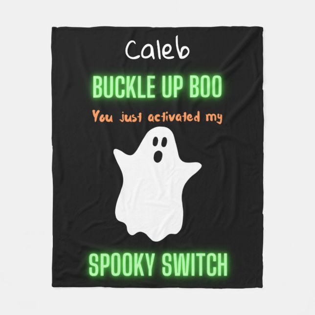 Cobertor De Velo Boo de Encerramento Você Acendeu Meu Switch Spooky (Frente)