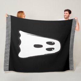 Cobertor De Velo BOO! Fantasma Bonito Assustador Halloween Preto Br