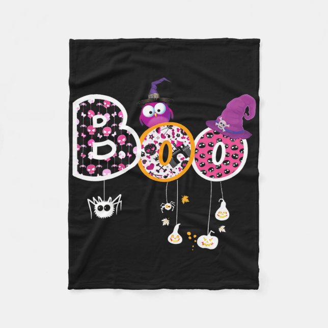 Cobertor De Velo Boo Halloween Costume Spiders (Frente)