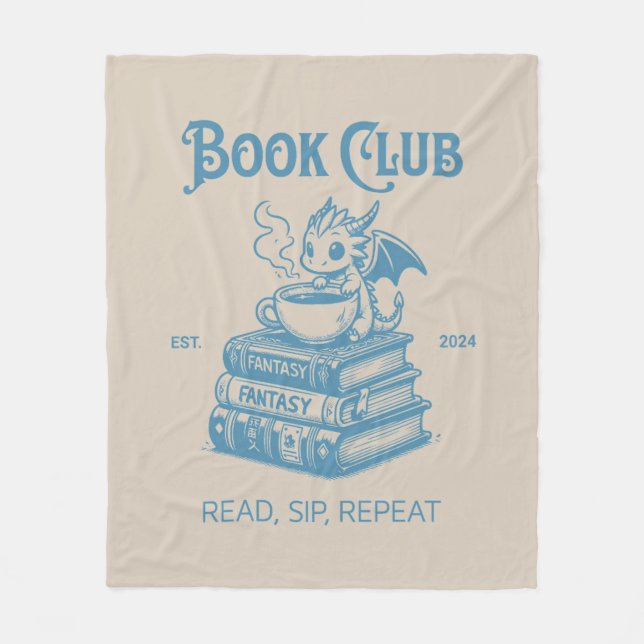 Cobertor De Velo Book Club Fantasy Dragon Lovers (Frente)