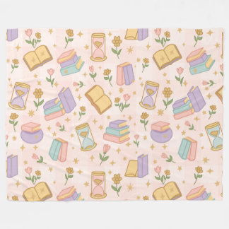 Cobertor De Velo Bookish Magic Pastel Girl Pink