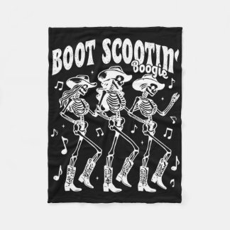 Cobertor De Velo Boot Scootie Retro Western Skeleton Dancin