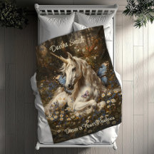 Borboleta Azul Unicorla Branca Arte Floral