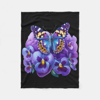 Cobertor De Velo Borboleta Com Flores Roxas Amnésia Viola Heime