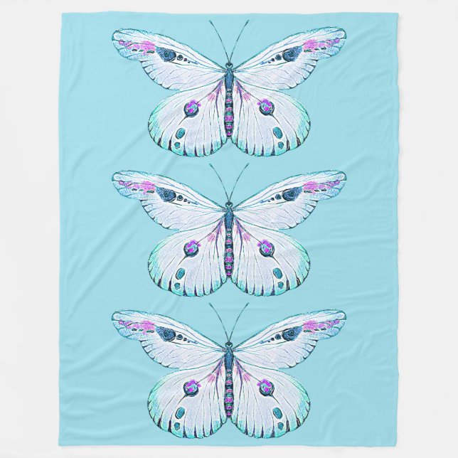 Cobertor De Velo Borboleta de pintura aquosa 3 (Frente)