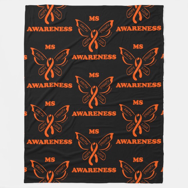 Cobertor De Velo Borboleta/Guerreiro...MS Fleece Blanket (Frente)