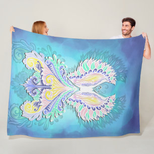 Cobertor De Velo Borboleta Mística Pastel Eethal Boho Fantasy