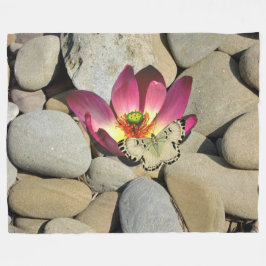 Cobertor De Velo Borboleta na Flor Lotus