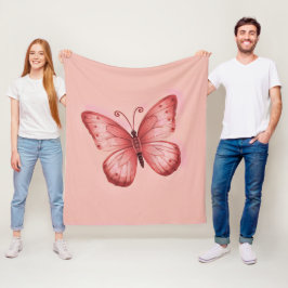 Cobertor De Velo Borboleta Rosa Caprichosa