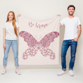 Cobertor De Velo Borboleta Rosa Personalizada