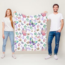 Borboletas de Aquarela Padrão Invisível