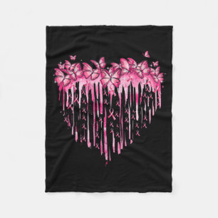 Cobertor De Velo Borboletas de Fita Cor-de-rosa Cancer