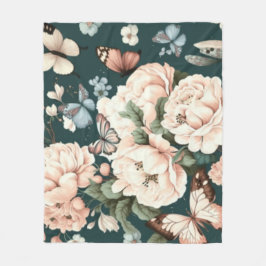 Cobertor De Velo Borboletas e flores