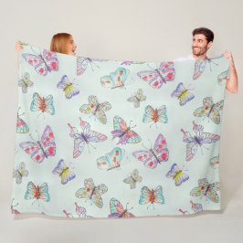 Cobertor De Velo Borboletas Flórida Blanket