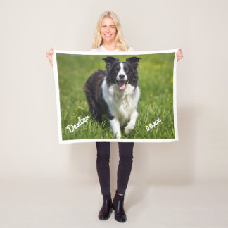 Cobertor De Velo Borda de Foto de Animal de Estimação Border Collie