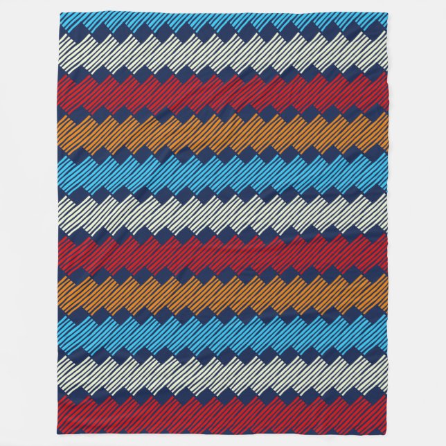 Cobertor De Velo Bordado do padrão étnico Boho no Tecido (Frente)