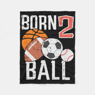 Cobertor De Velo Born Basketball Football 2nd Birthday Toddler Boy 