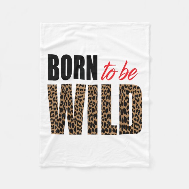 Cobertor De Velo Born To Be Wild Tiger Animal Lover Motivation  (Frente)