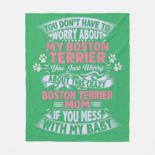 cobertor de velo "Boston Terrier".
