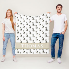 Cobertor De Velo Boston Terrier Personalizado
