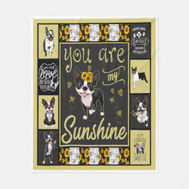 Cobertor De Velo Boston Terrier Você É Meu Sol