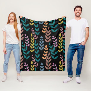Cobertor De Velo Botânica Colorida Deixa Aquarela Boho