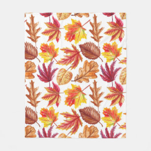 Cobertor De Velo Botânica de outono de aquarela, composição sem cos