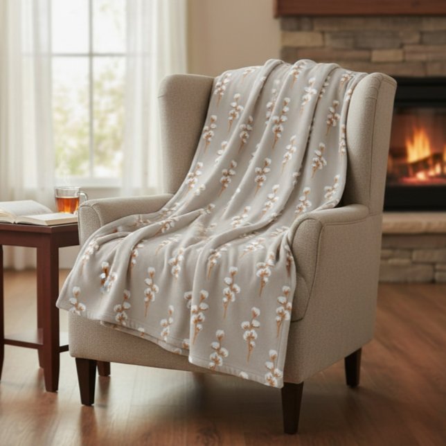 Cobertor De Velo Botânica Minimalista do Branch (Criador carregado)