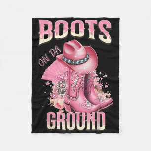 Cobertor De Velo Botas Rosa Em Da Ground Western Cowgirl Hat E Bo