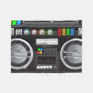 Cobertor De Velo botões arco-íris retrô boombox toca-fitas