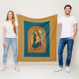Cobertor De Velo Botticelli (1445-1510) Madonna & Criança Enthroned