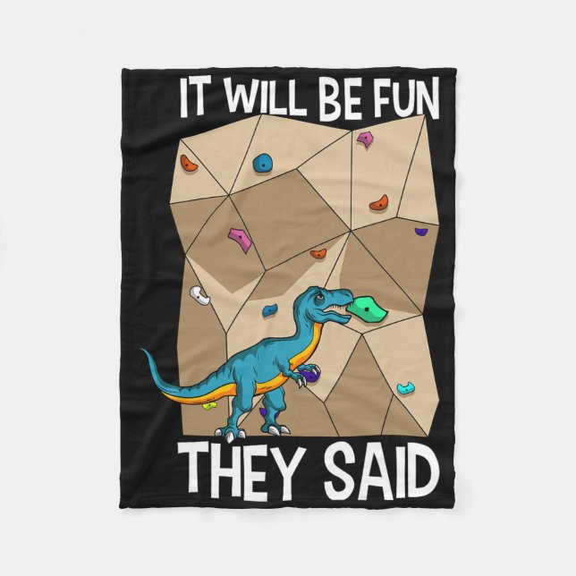 Cobertor De Velo Bouldering Climber Boulderer Artificial Dinosaur C (Frente)