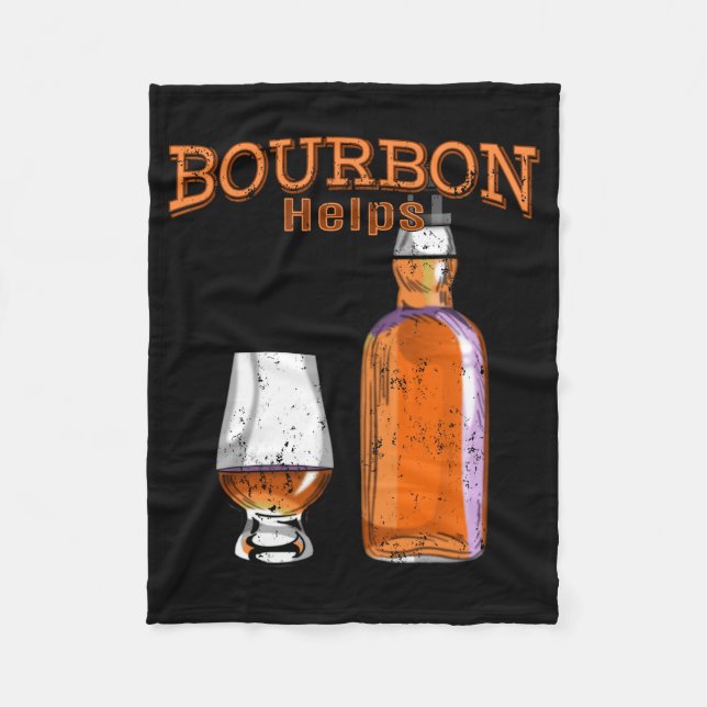 Cobertor De Velo Bourbon ajuda Bebendo de álcool engraçado (Frente)