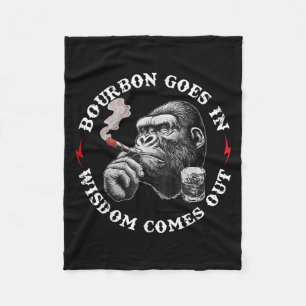 Cobertor De Velo Bourbon entra na sabedoria sai macaco uísque