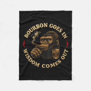 Cobertor De Velo Bourbon entra na sabedoria sai macaco uísque (o