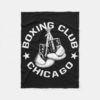 Cobertor De Velo BoxClub Chicago Luva Gráfico Para Um Boxing Lo