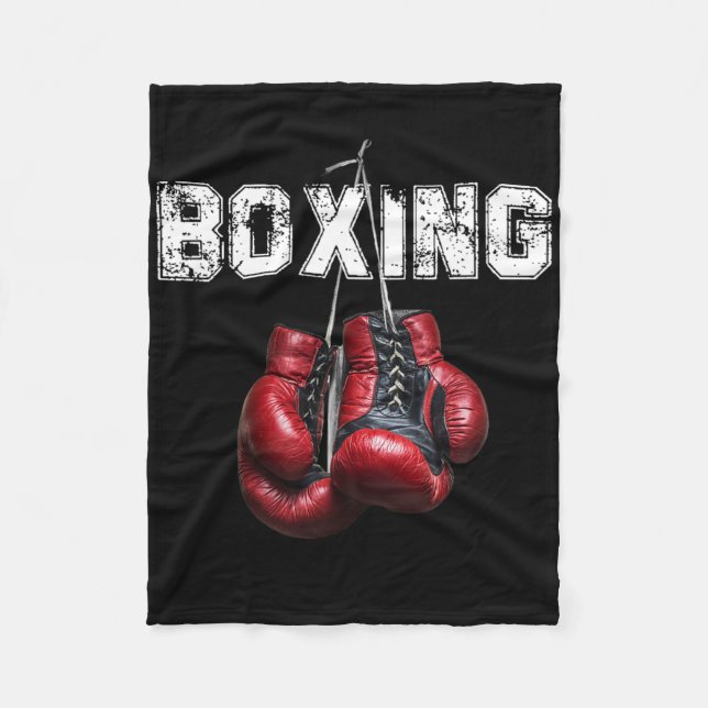 Cobertor De Velo Boxe Divertida - Eu Amo Boxe  (Frente)