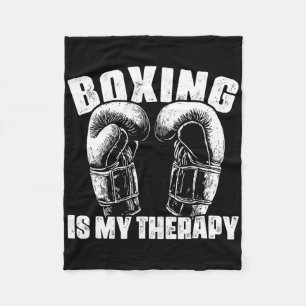 Cobertor De Velo Boxe É Minha Terapia Mma Boxeador Lutador Luta Ki