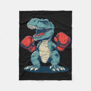 Cobertor De Velo Boxeador Dinossauro de Boxe Dino Kickboxing T-rex