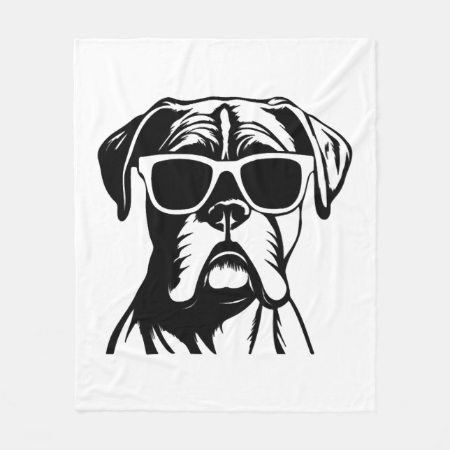 Cobertor De Velo Boxer Dog (Frente)