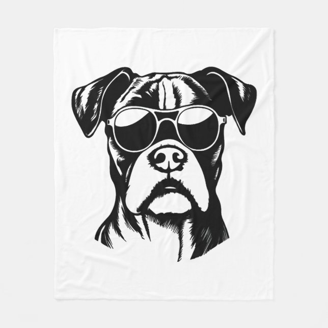 Cobertor De Velo Boxer Dog (Frente)
