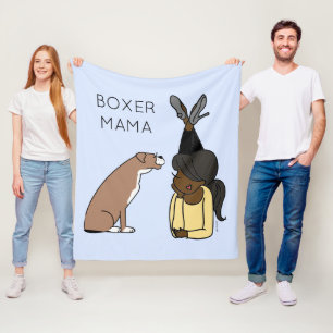 Cobertor De Velo Boxer Mama Fleece Blanket Personalizado