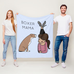 Cobertor De Velo Boxer Mama Fleece Blanket Personalizado