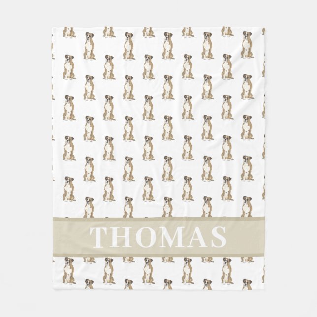 Cobertor De Velo Boxer Personalizado (Listras Tigradas)  (Frente)