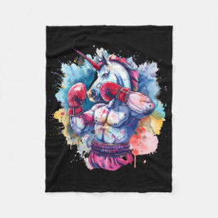 Cobertor De Velo Boxer Unicorn Com Luvas De Boxin Engraçadas