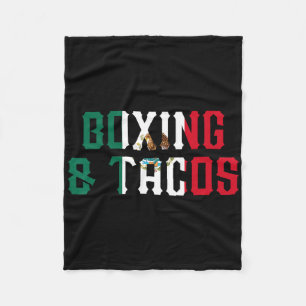 Cobertor De Velo Boxing And Tacos Funny México 1