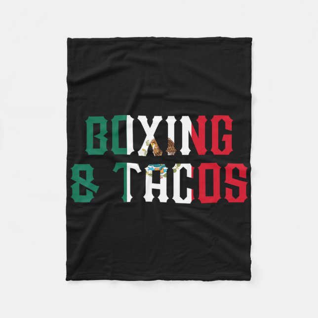 Cobertor De Velo Boxing And Tacos Funny México 1 (Frente)