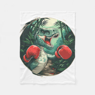 Cobertor De Velo Boxing Dinossaur Boxer Dino Kickboxing T-rex Boxin