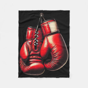 Cobertor De Velo Boxing Luvas Red Boxing Esporte Boxer Kickboxe